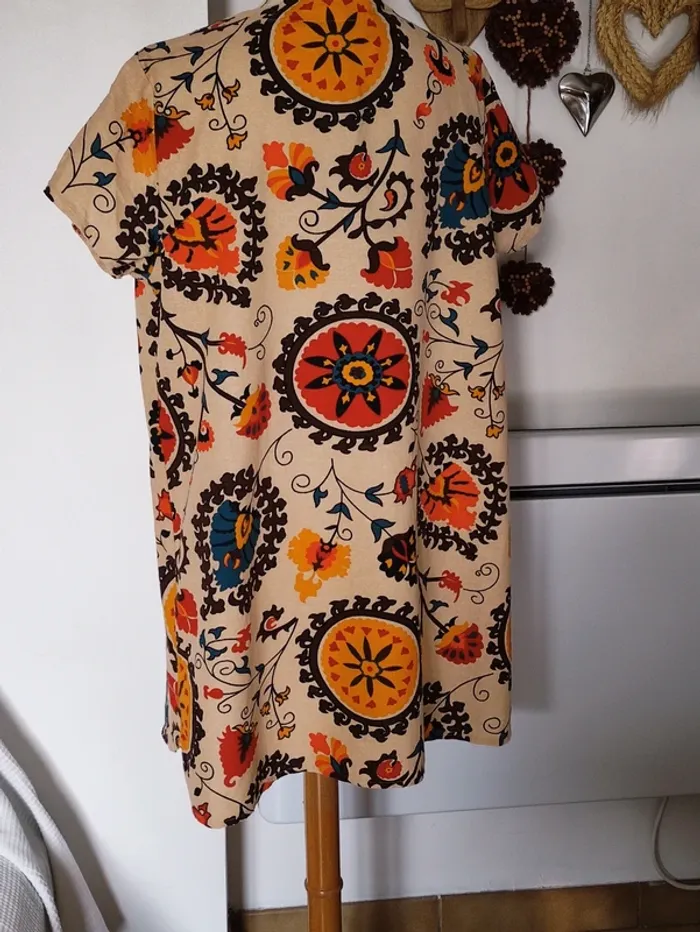 💋 yucatan 🌽 robe coton forme trapèze au dessus des genoux 🌼 - photo numéro 4