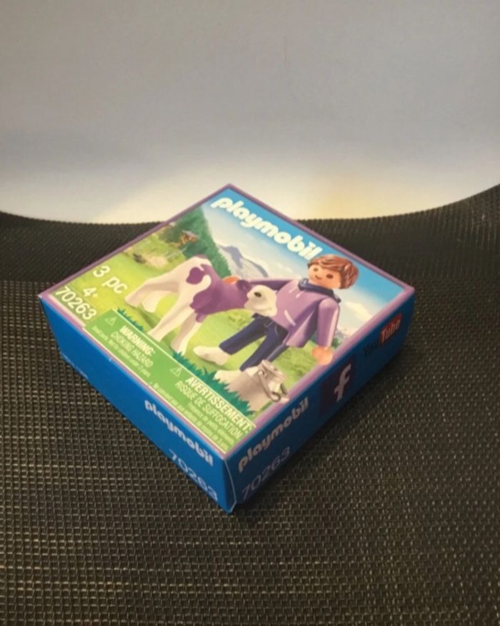 Playmobil 70263 figurines vache veau Milka et enfant ado neuf - photo numéro 3