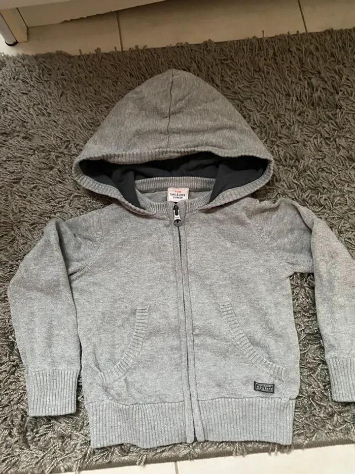 Veste, gilet zip capuche garçon TAE 2ans 86cm