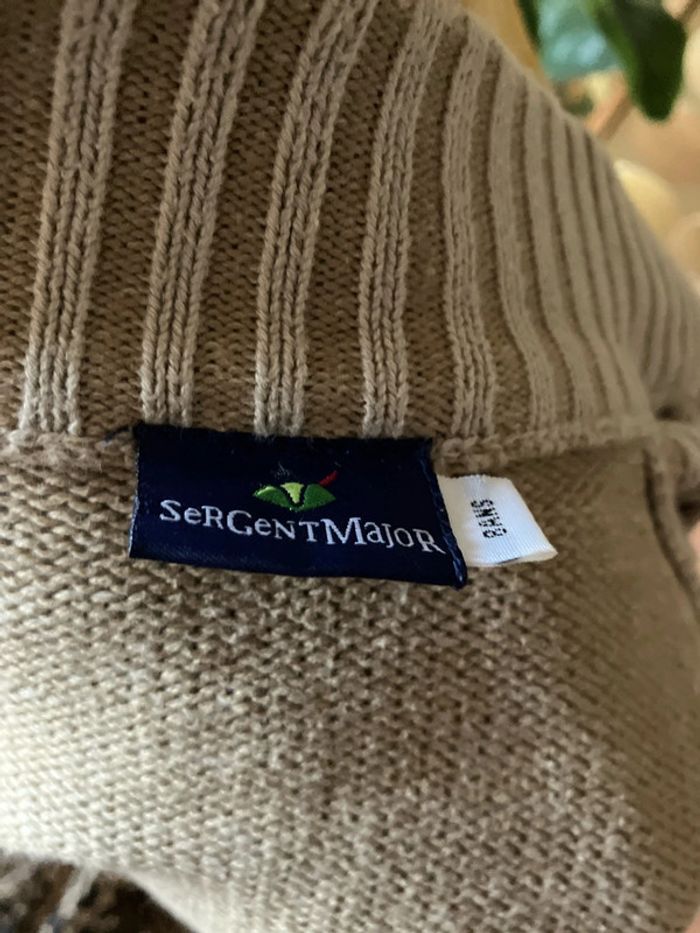 Sergent major gilet taille 8 ans couleur beige - photo numéro 5