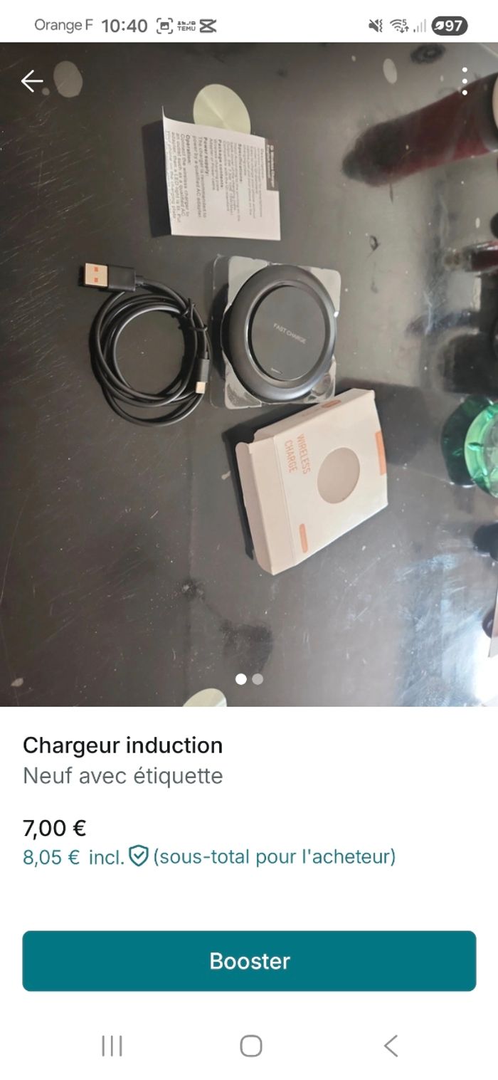 Chargeur induction