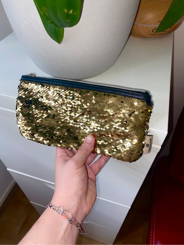 Trousse à sequin doré - photo numéro 4