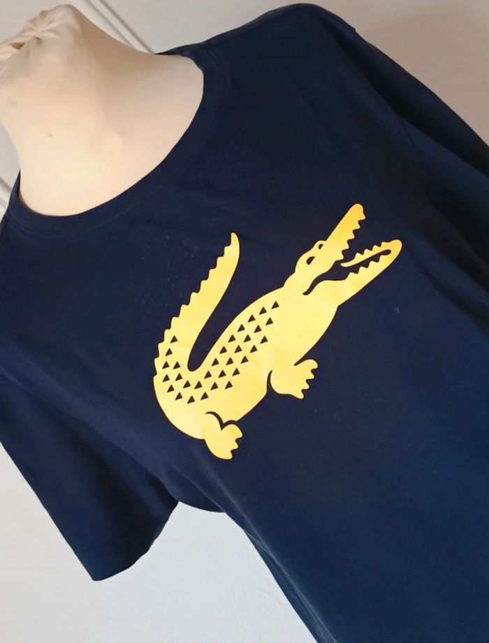 Tee shirt droit sport Lacoste🐊homme t m 38 Street men coton