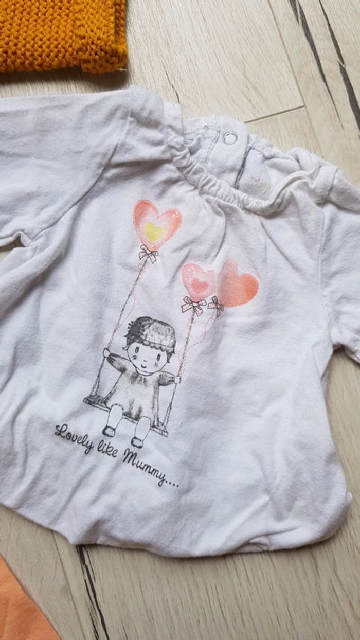 Ensemble 3 pièces fille 1mois - photo numéro 3