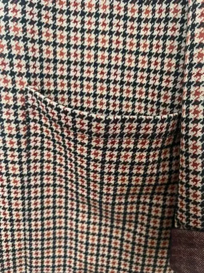 Blazer pied de coq marron rouge et noir Kiabi - photo numéro 4
