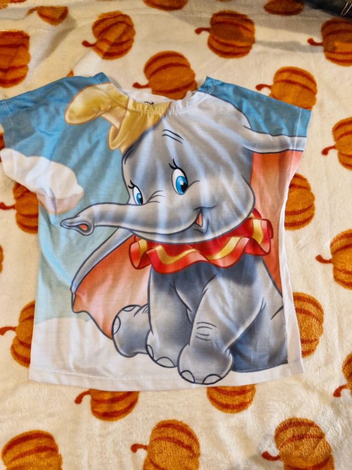 T shirt dumbo  disney 3/4 ans - photo numéro 3