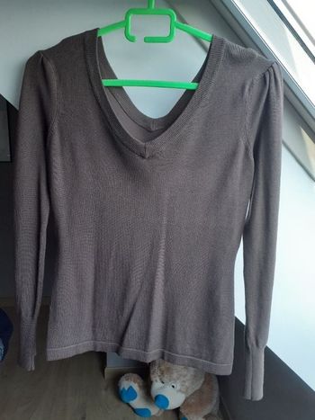 T-shirt en fine maille kaki