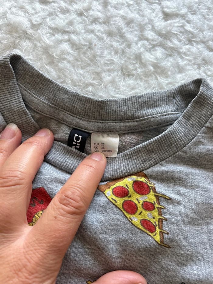Sweat frite pizza H&M XS - photo numéro 3
