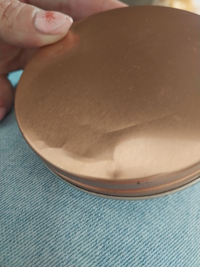 Bocal en verre avec couvercle métallique cuivré - photo numéro 6