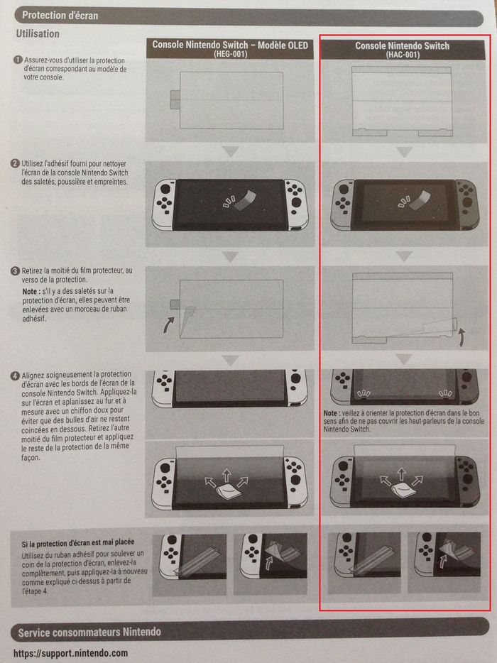 Lot x3 films écran de protection pour Nintendo Switch, Officiel Nintendo, NEUF - photo numéro 3