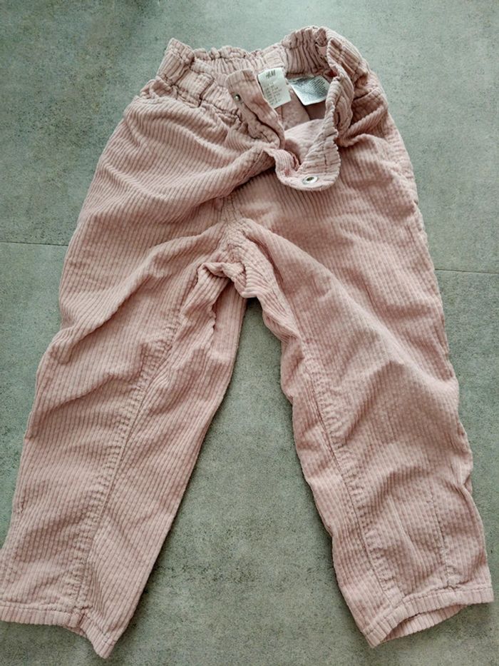 Pantalon velours léger vieux rose H&M 98cm