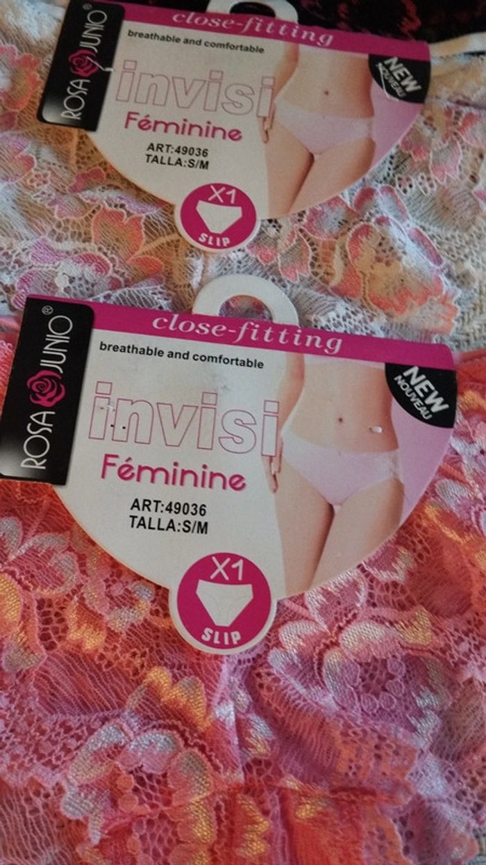 Lot de 3 culottes rose noire et blanche taille 34/36 femme - photo numéro 5