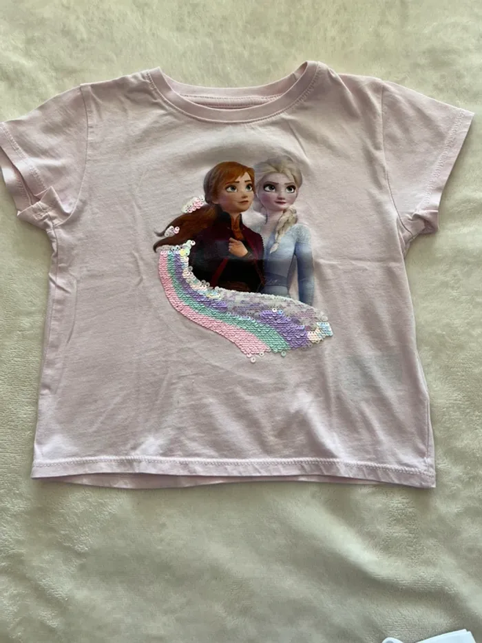T-shirt reine des neiges H&M taille 3-4 ans