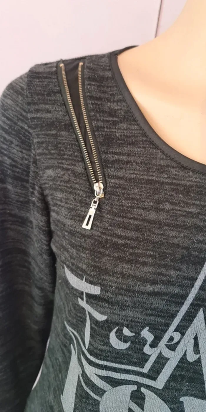 Pull fin femme gris - photo numéro 3