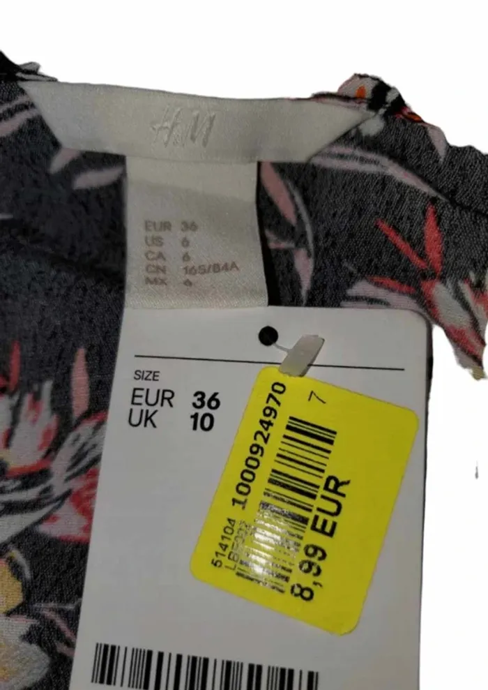 haut blouse chemise florale femme taille 36 H&M - photo numéro 16