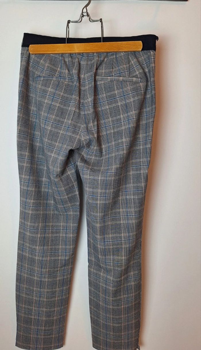 Pantalon gris rayé femme Zara M - photo numéro 2