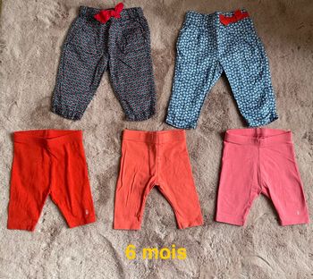 Lot pantalons fille 6 mois