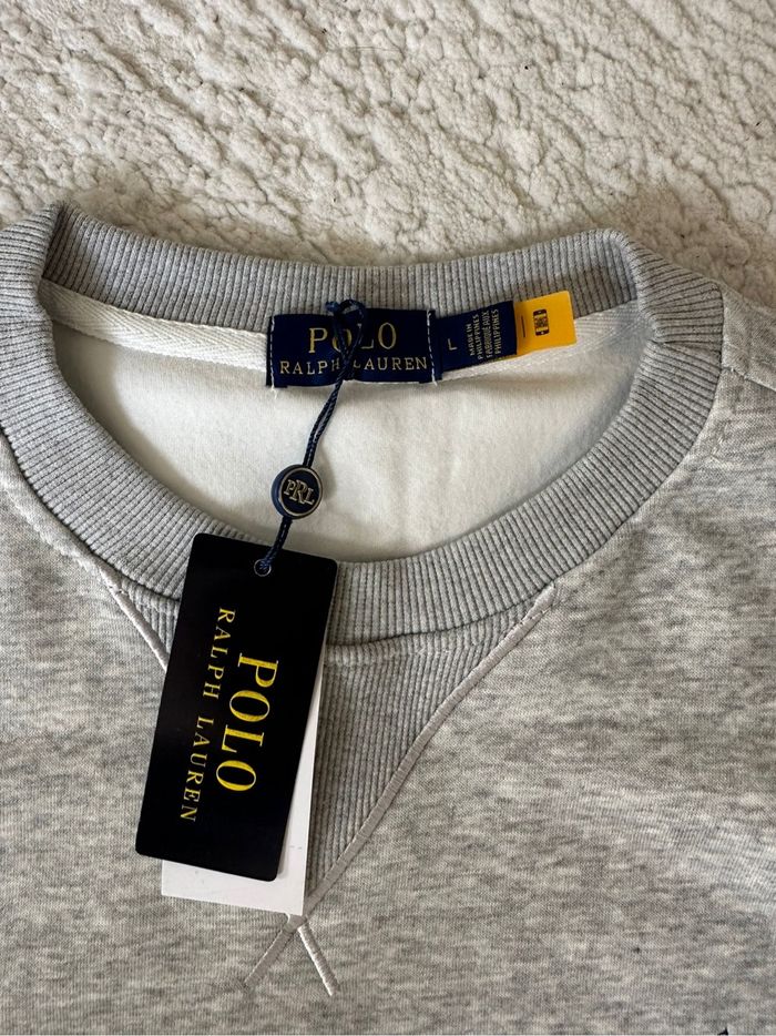 Pull Ralph Lauren gris taille L - photo numéro 5