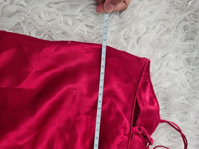 Nuisette rouge effet satin taille 40 - photo numéro 14