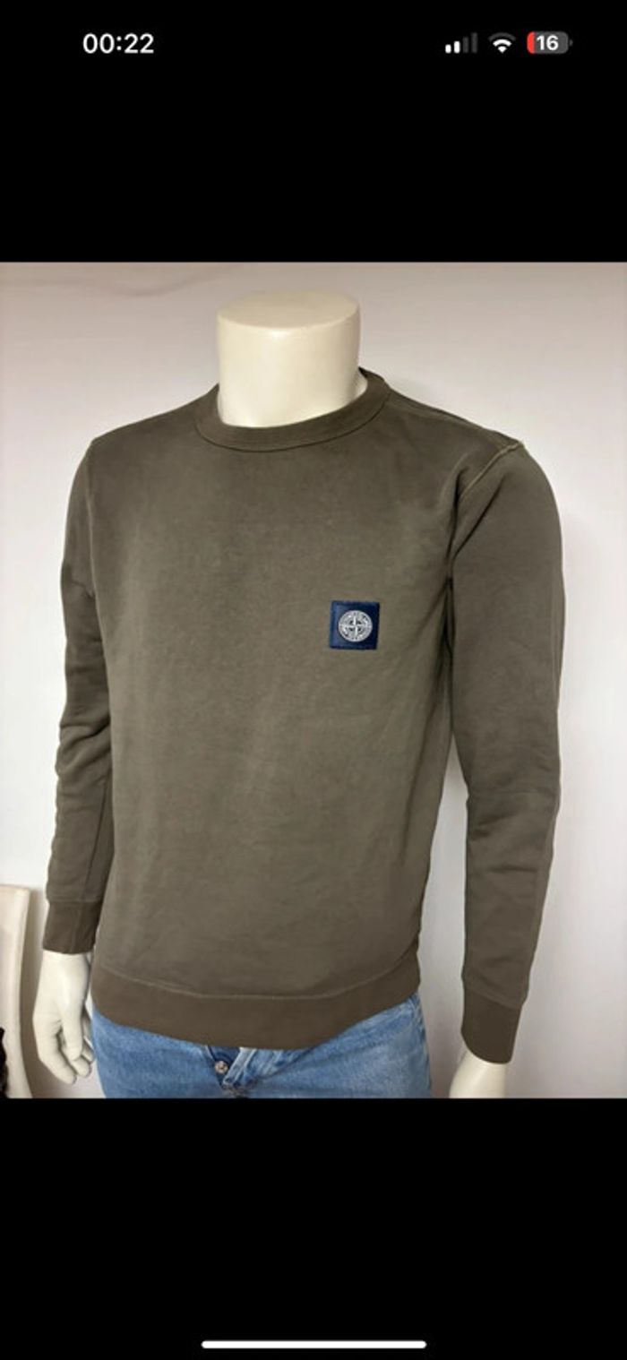 Sweat Stone Island kaki – Taille M – Comme neuf - photo numéro 4