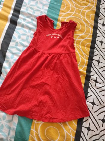 Robe rouge petit cœur de papa