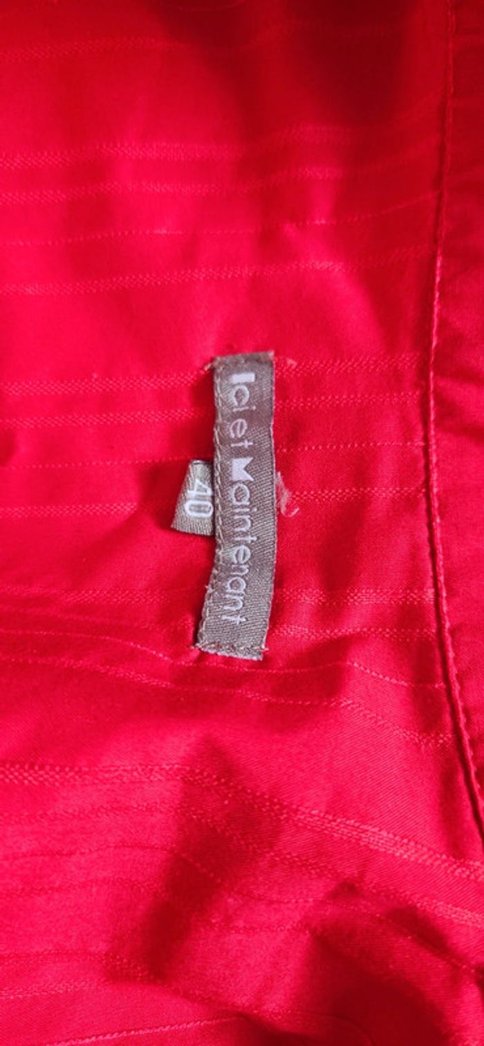 Chemise Rouge Ici et maintenant taille 40 - photo numéro 3