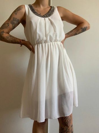 Robe de cérémonie blanc crème taille s 36