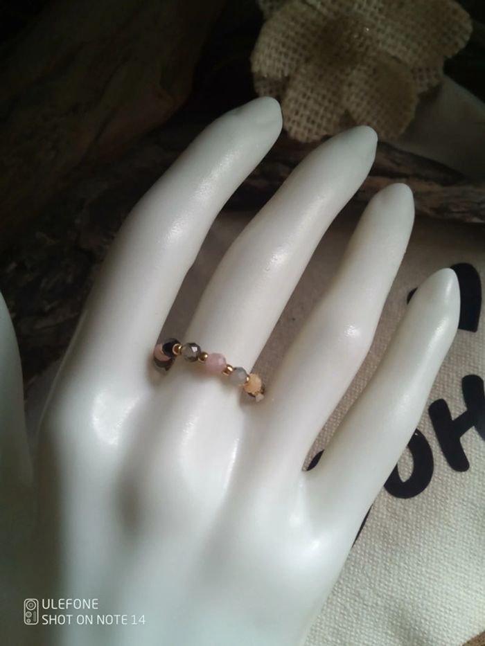 Bague en pierres de tourmaline naturelles - photo numéro 2