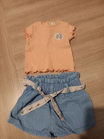 Ensemble short jean et tee shirt Marie
