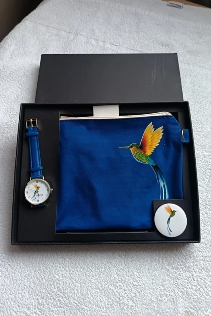 coffret montre pochette et broche pour femme NEUF - photo numéro 3