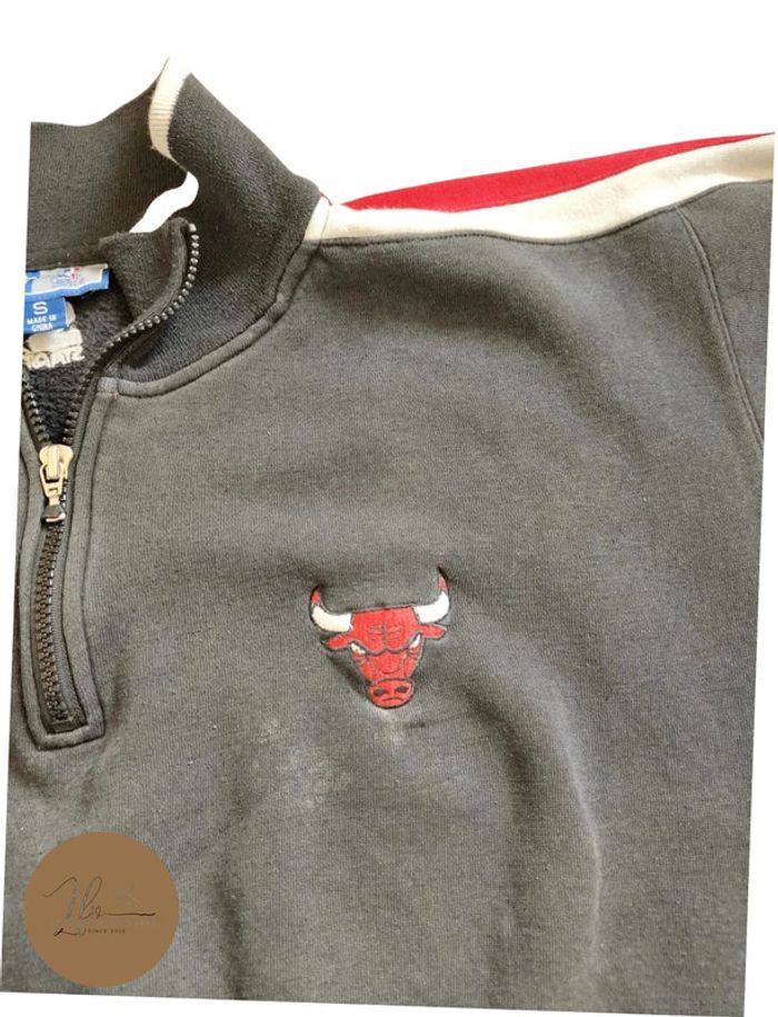 Sweat quart de zip Starter Chicago bulls avec logo bulls et NBA brodé - photo numéro 11