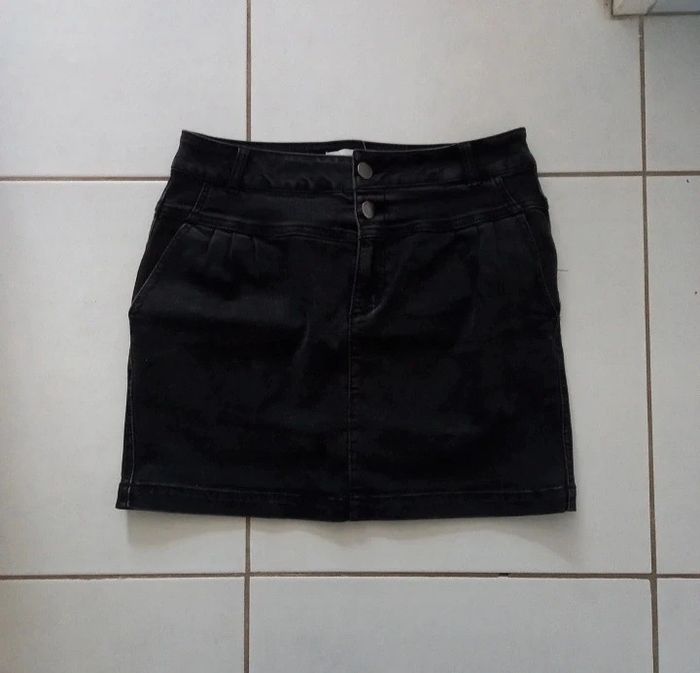 Cache Cache - jupe en jeans taille 38 | noire - printemps été