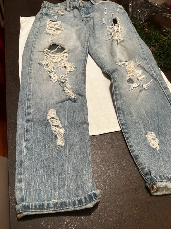 👖 Pantalon “Girlfriend” troué – Bershka – Taille 36 🩵 - photo numéro 6