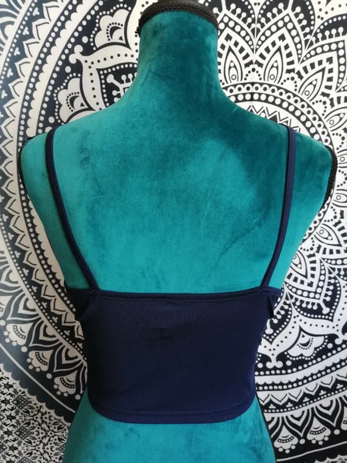 Top marine court style foulard motifs bandana / shein / (S) - photo numéro 5