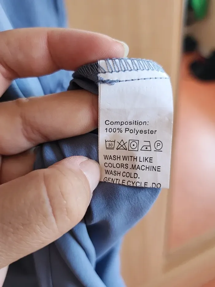 Robe longue Shein fendue bleu gris T.38/M - photo numéro 10