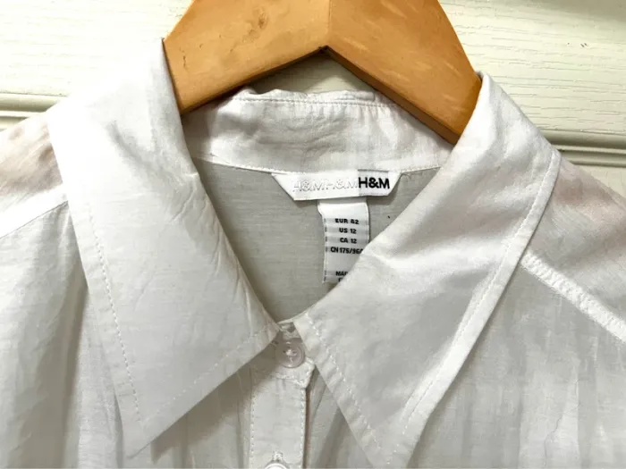 Sur Chemise / Robe/Chemise blanche  70% voile de coton  - taille 44 - photo numéro 3