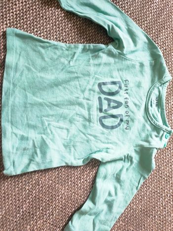 T-shirt manches longues 9 mois Kiabi vert