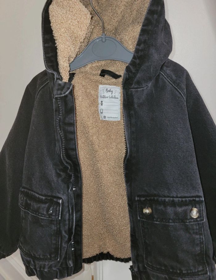 Veste en jean noir