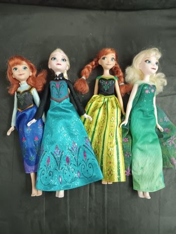 2 elsa et 2 Anna reine des neiges lot .