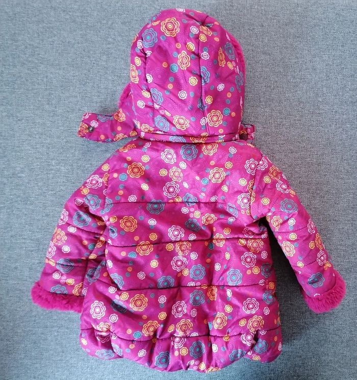 Manteau fille motif fleurs taille 12 mois - photo numéro 2