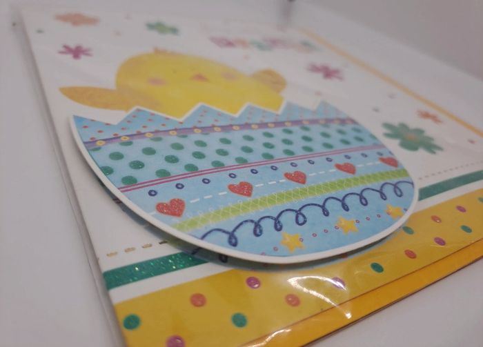 Carte postale 3D avec son enveloppe.
13,5x15cm.
NEUVE. Poussin paques - photo numéro 2