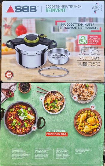 Autocuiseur SEB 7,5L Tout Feux et induction Neuf.
