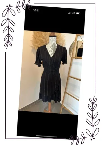 Robe d’été noire et doré