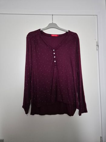 Top manches longues bordeaux