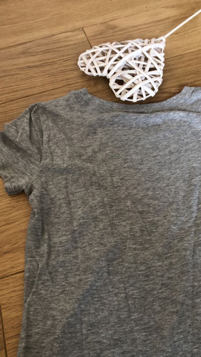 Tee shirt hollister gris et rose fushia taille S - photo numéro 7