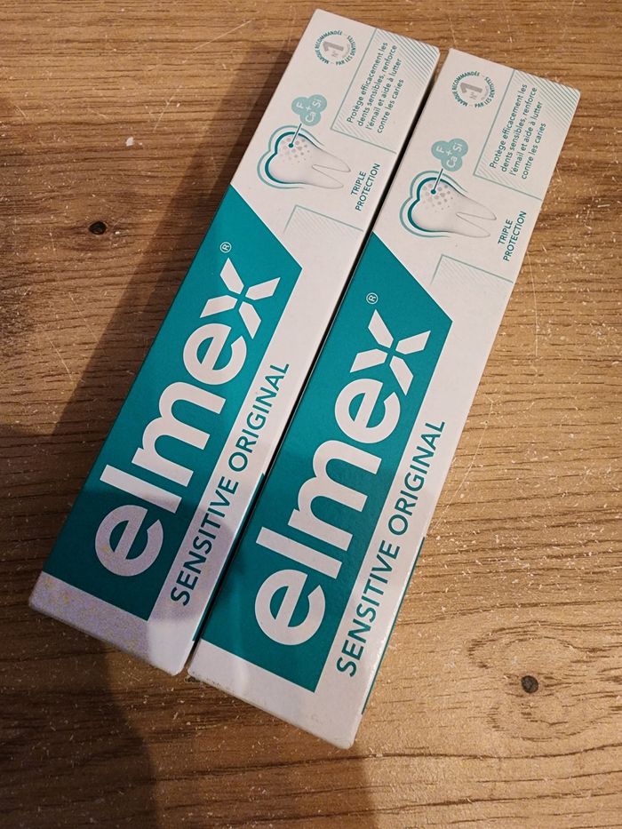 Lot de 2 dentifrices elmex sensitive original neuf - photo numéro 1