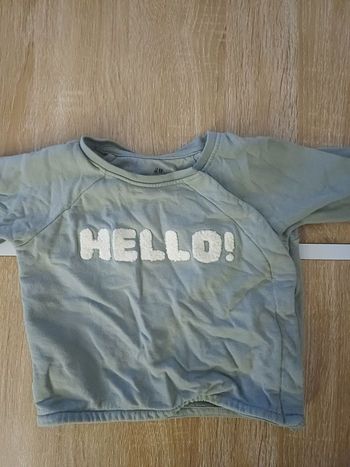 Sweat avec texte bébé 3 mois