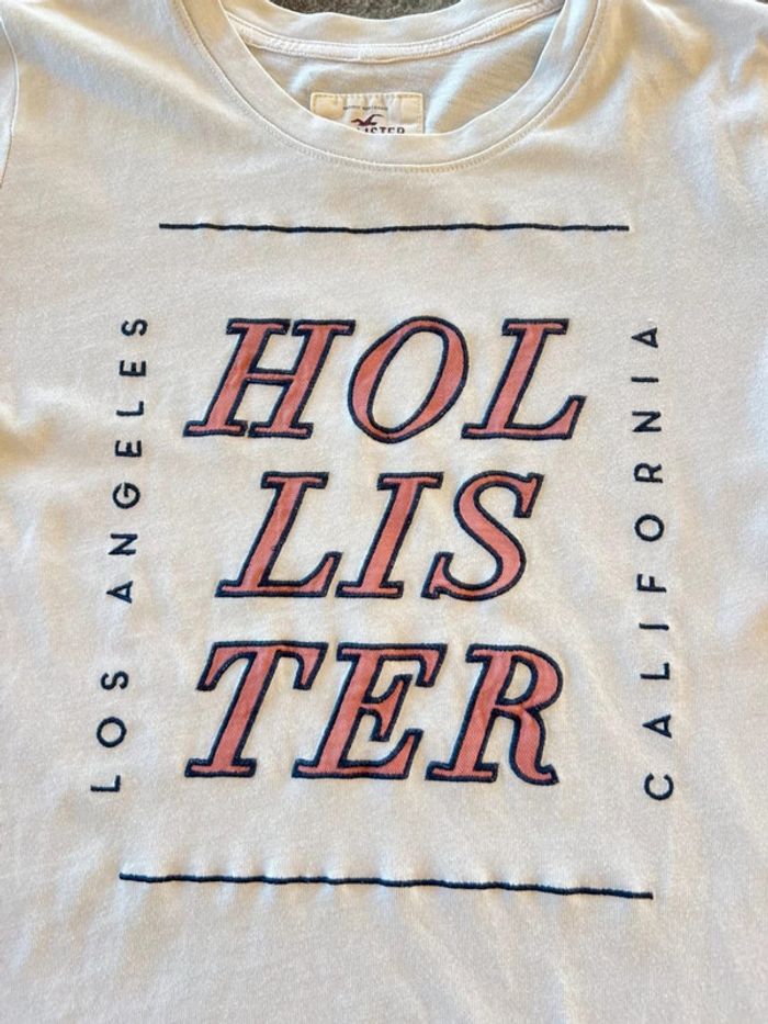 T shirt blanc femme Hollister taille XS Women t-shirt Maglietta donna T-Shirt Damen - photo numéro 2