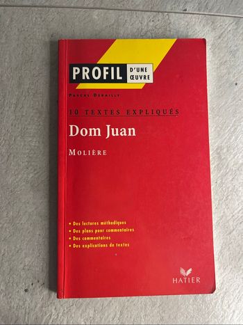 Profil 10 textes expliqués de Dom Juan de Molière
