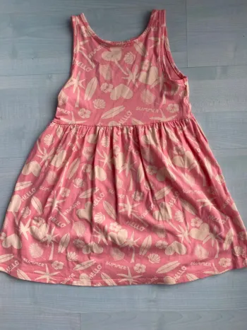 Robe estivale rose et beige orchestra 8 ans